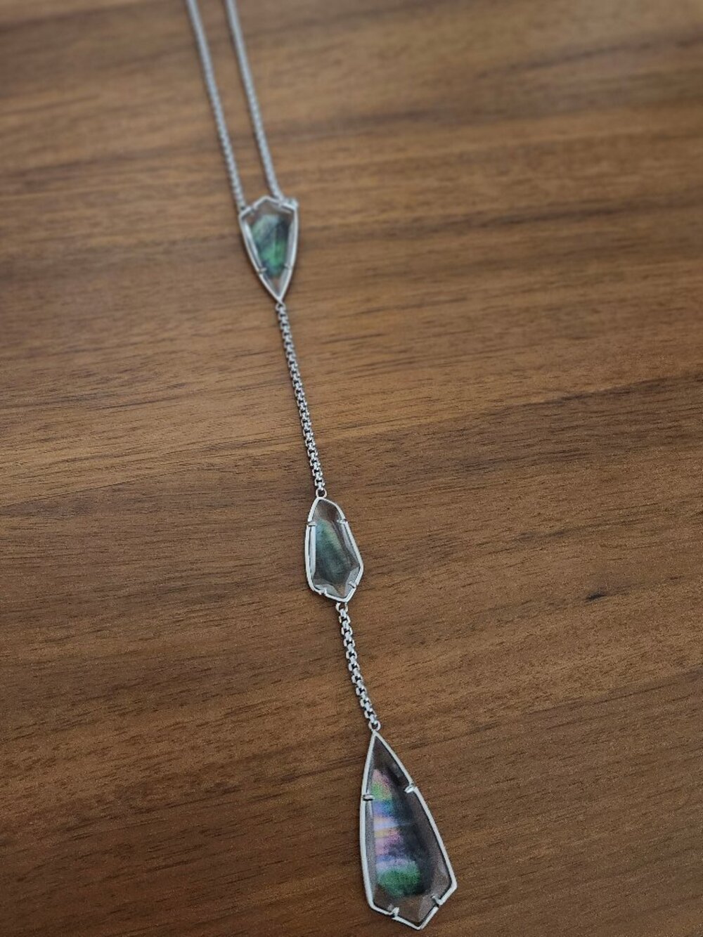 Kendra Scott Black Pearl Charlotte Y Silver Necklace